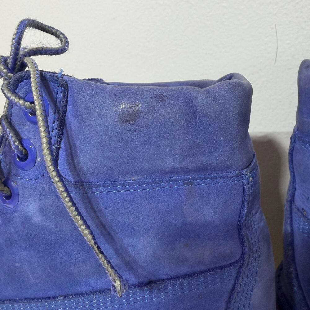 Timberland Boots Blue Suede Leather Womens Lace Up Primaloft 200 Gram School 6.5 - Picture 9 of 13
